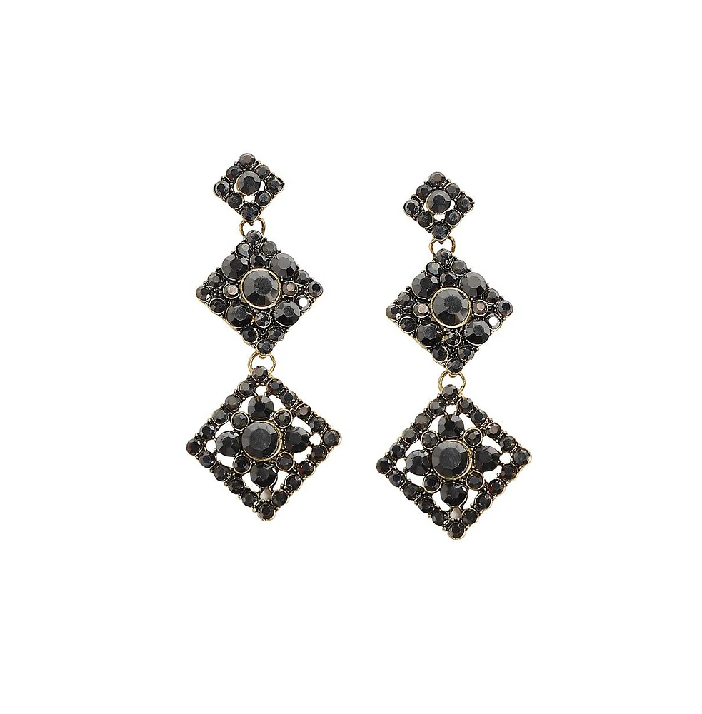 Sohi Embellished Diamond Drop Earrings