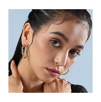 Beaded Twist Hoop Earrrings