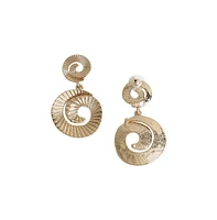 Metallic Swirl Drop Earrings