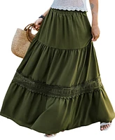 Cupshe Women's Boho Ruffled Hem Maxi Skirt