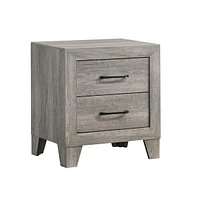 Slickblue 2-Drawer Nightstand with Modern Metal Handles for Bedroom Storage