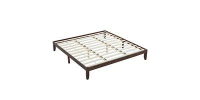 Slickblue Wooden Bed Frame for Bedroom with Sturdy Construction and Stylish Design