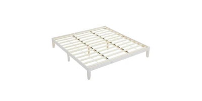 Slickblue Wooden Bed Frame for Bedroom with Sturdy Construction and Stylish Design