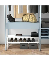Gouun 3 Pieces 31-Inch Stackable Multi-Shape Shoe Rack