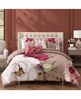 Bebejan Florence Bedding 200 Thread Count 100% Cotton 5 Piece Queen Size Reversible Comforter Set