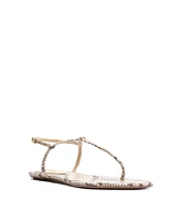 Schutz Women's Elsha Round Toe Flat Sandals