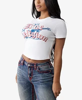 True Religion Women's Buddha Baby Short Sleeve T-Shirt