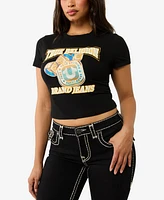 True Religion Women's Class Ring Baby Crewneck T-Shirt