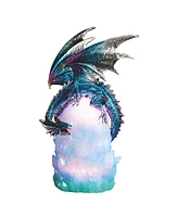 Fc Design "2-pc Set" 10.75"H Led Blue Dragon on Lantern Figurine Statue Ornament Home Room Office Decor and Perfect Ideas for Housewarming, Holidays a