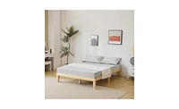 Slickblue Basic Wooden Bed Frame for Bedroom with Sturdy and Simple Design