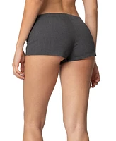 Edikted Women's Allie Zip Up Micro Shorts