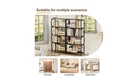 Slickblue 5-Tier Large Bookshelf for Stylish and Spacious Home Organization