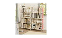 Slickblue 5-Tier Large Bookshelf for Stylish and Spacious Home Organization