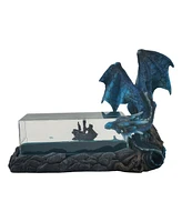 Fc Design "2-pc Set" 9.75"W Blue Dragon Guarding a Ship in Bottle Figurine Statue Ornament Home Room Office Decor and Perfect Ideas for Housewarming,