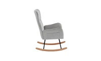 Slickblue Luxurious Velvet Rocking Chair for Comfortable and Elegant Relaxation