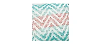 C&F Home 18" x 18" Chevron Coral and Green Throw Pillow