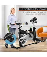 Gymax Stationary Exercise Bike Fitness Cycling Bike W/40 Lbs Flywheel Home Gym Cardio