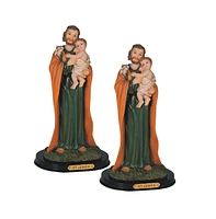 Fc Design "2-pc Set" 12"H Saint Joseph Statue Holy Figurine Statue Ornament Home Room Office Decor and Perfect Ideas for Housewarming, Holidays and Bi