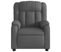 Massage Recliner Chair Dark Gray Fabric
