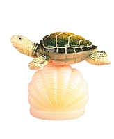 Fc Design "2-pc Set" 3"H Led Sea Turtle on Shell Figurine Statue Ornament Home Room Office Decor and Perfect Ideas for Housewarming, Holidays and Birt