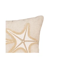 C&F Home Sea Stars 14" x 22" Chainstitch Throw Pillow