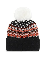 '47 Brand Women's Black Cincinnati Bengals Elsa Cuffed Knit Hat with Pom