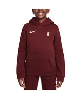 Nike Big Boys and Girls Red Liverpool Club Pullover Hoodie