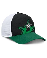 Fanatics Men's Black/Green Dallas Stars Authentic Pro A-Frame Rink Adjustable Hat