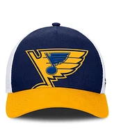 Fanatics Men's Blue/Gold St. Louis Blues Authentic Pro A-Frame Rink Adjustable Hat