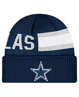 New Era Men's Navy Dallas Cowboys Sideline Tech Cuffed Knit Hat