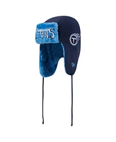 New Era Men's Navy Tennessee Titans Helmet Head Trapper Knit Hat