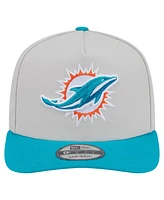 New Era Men's Stone Miami Dolphins Decent 9FIFTY A-Frame Snapback Hat