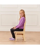 ECR4Kids 24in x 36in Rectangular Hardwood Table and Chair Set, 12in Seat Height