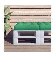 vidaXL Pallet Cushion Green Fabric