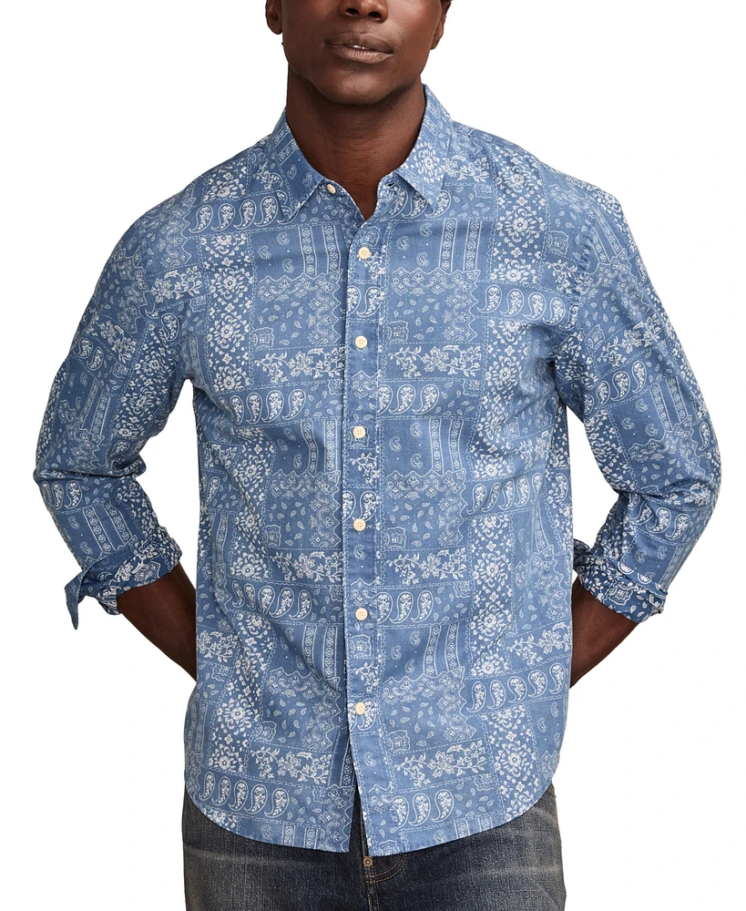 Lucky Brand Men's All-Cotton Paisley Shirt