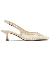 Madden Girl Vogue-m Kitten-Heel Slingback Bow Pumps