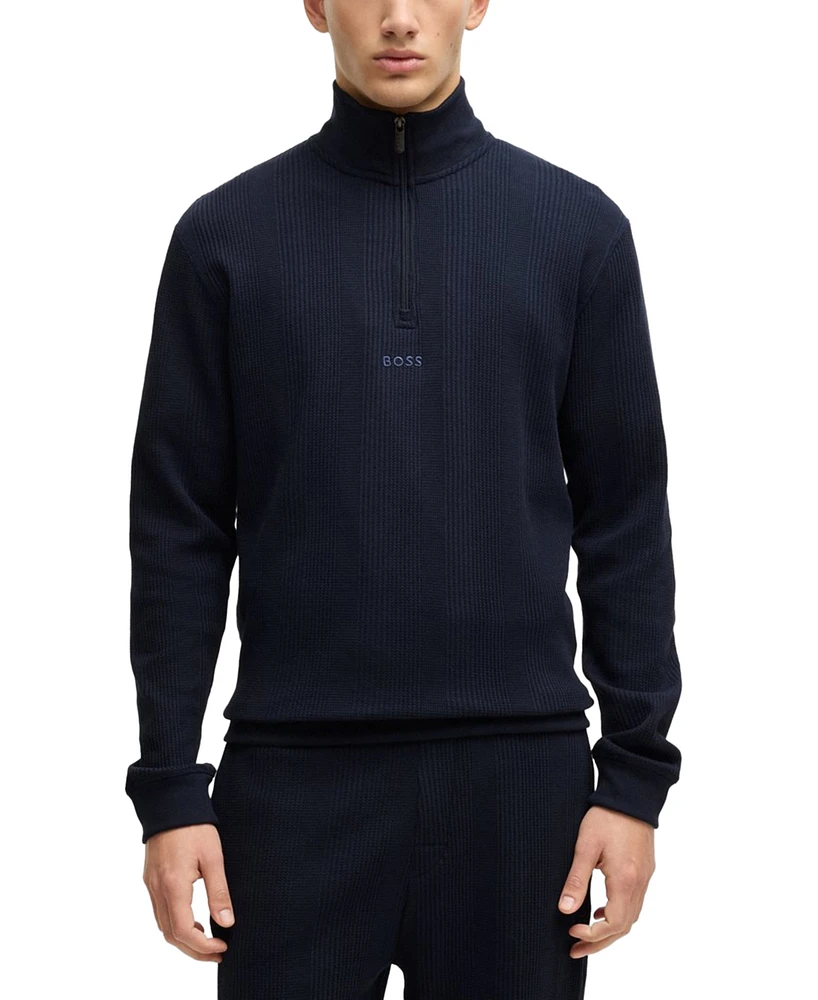 Boss Men's Structure Quarter-Zip Pajama Jacket