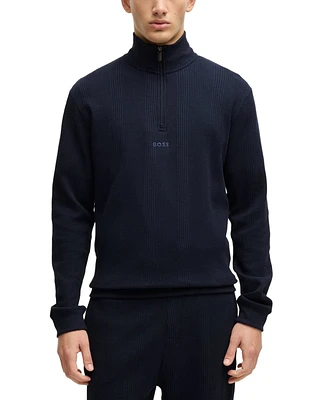 Boss Men's Structure Quarter-Zip Pajama Jacket
