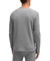 Boss by Hugo Men's Regular-Fit Waffle-Knit Long-Sleeve Pajama T-Shirt