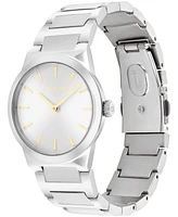 Calvin Klein Women's Ck Linear Elegance Silver Tone Stainless Steel Bracelet Watch, 32mm