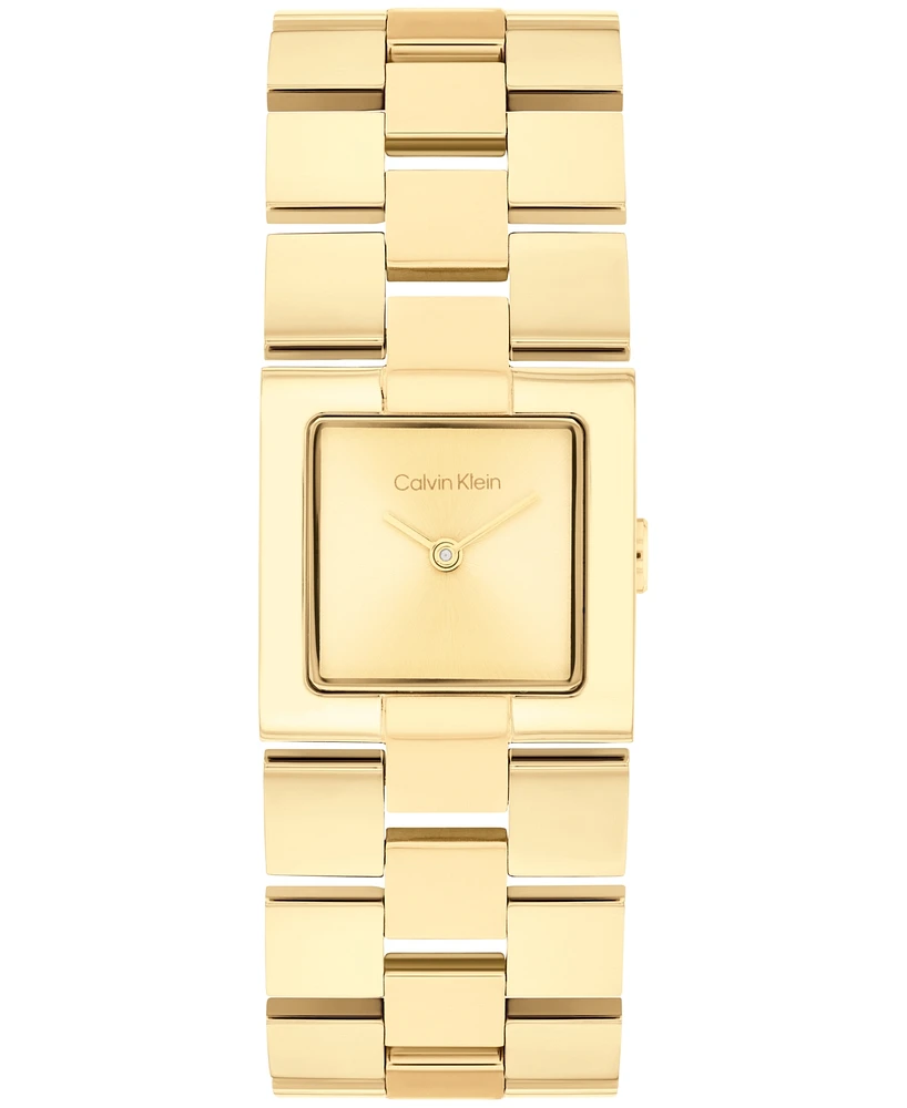 Calvin Klein Women's Ck Meridian Gold Tone Stainless Steel Bracelet Watch, 22mm