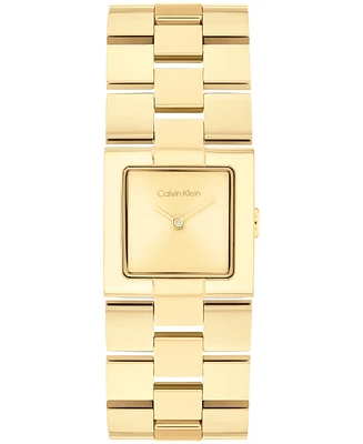 Calvin Klein Women's Ck Meridian Gold Tone Stainless Steel Bracelet Watch, 22mm