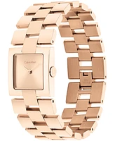 Calvin Klein Women's Ck Meridian Rose Gold Tone Stainless Steel Bracelet Watch, 22mm