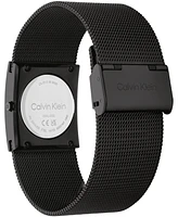 Calvin Klein Women's Ck Pulse Black Ionic Plated Mesh Bracelet Watch, 26.4mm