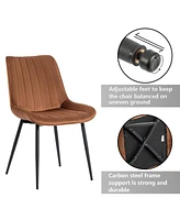 Dyhome Mid Century Dining Chairs, Upholstered Metal Side Chair