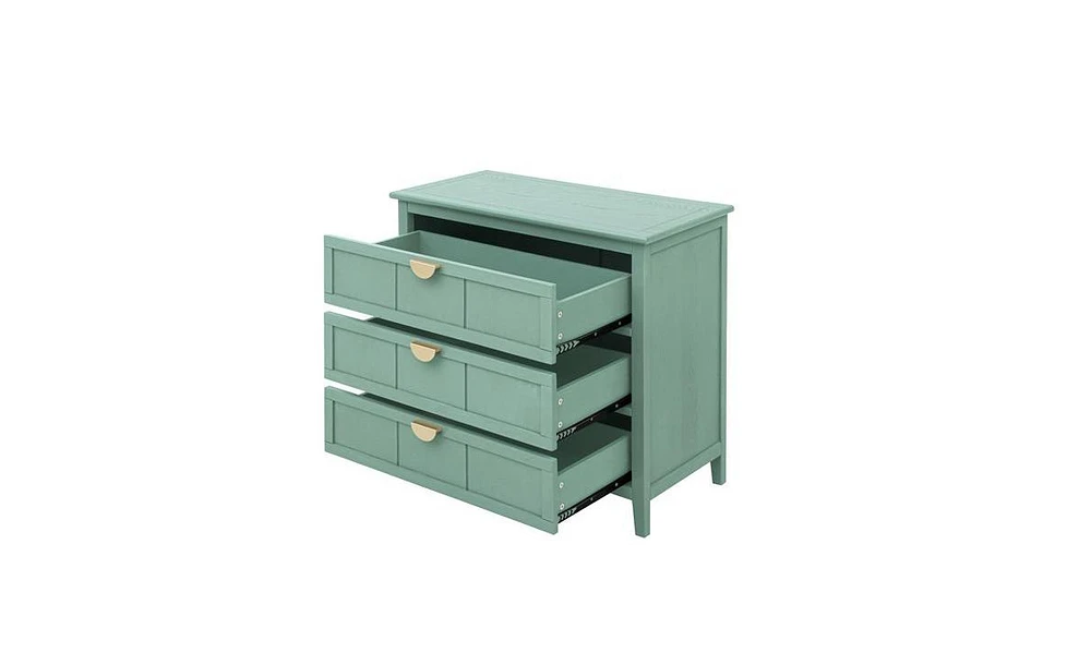 Slickblue 3 Drawer Cabinet, American Furniture,Suitable for bedroom, living room, study