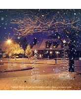 Yescom 15-Pack Christmas Spiral Light Kit Battery Powered 3/4/6 Feet Warm White For Indoor Outdoor