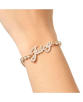 Juicy Couture Crystal Tennis Bracelet with Signature Script Logo Charm