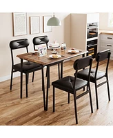 gaomon Dinner Table Set for 4,5 Piece Kitchen Table and Chairs,Rectangular Dining Room Table Set with 4 Upholstered Chair,Dinner Table Set for 4,Dinne