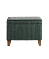 Slickblue Wooden Ottoman for Stylish Seating and Practical Storage in Living Room or Bedroom